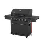 6 Burner Black Patio Gas Braai Stand Megamaster Apex With a free cover included. Its six stainless steel burners and side burner, electronic ignition system.